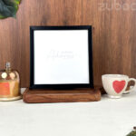 "Plain Black Photo Frame 8x8, Sleek Modern Design by Zuboc"