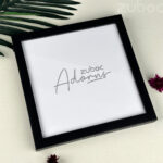 Thick Black Synthetic Fibre Photo Frame with Acrylic Glass by Zuboc