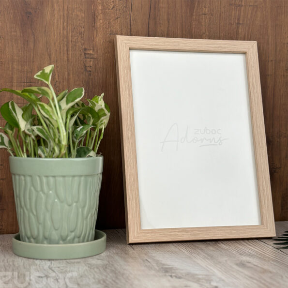 Light Pine Wood A4 Photo Frame by Zuboc, perfect for interior design and birthday gifts.