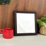 “Thick Dark Brown Photo Frame (8×8”) | Zuboc”