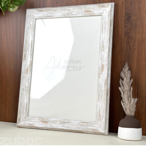 "Elegant White Vintage A3 Photo Frame by Zuboc"