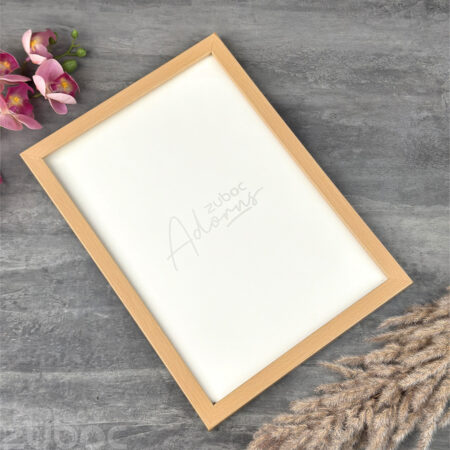 Light Pine Wood A4 Photo Frame by Zuboc, perfect for interior design and birthday gifts.