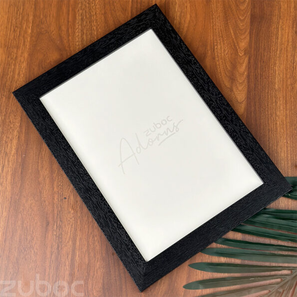 "1 Inch Textured Pitch Black Photo Frame A4 for elegant home decor"