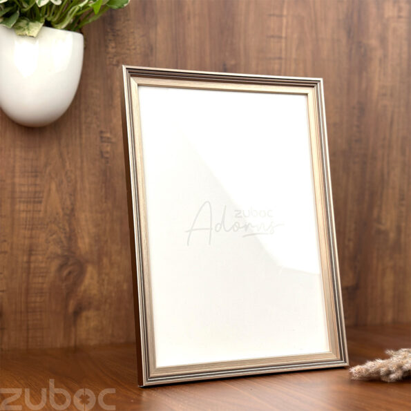 "Elegant Rose Gold Metallic A4 Photo Frame by Zuboc"