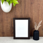 Premium Thick Dark Brown Photo Frame 8x6 for A5 Size by Zuboc