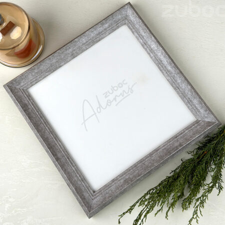 "Grey Vintage Photo Frame 8x8, Classic Elegance by Zuboc"