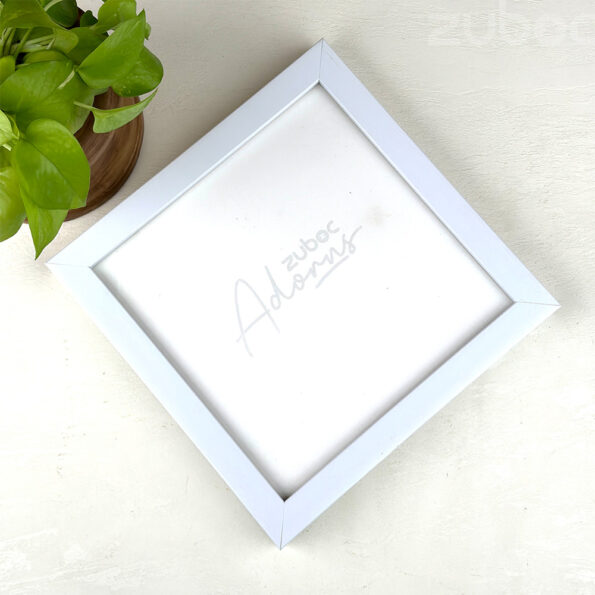 "Thick White Photo Frame 8x8 with a Modern Look by Zuboc"