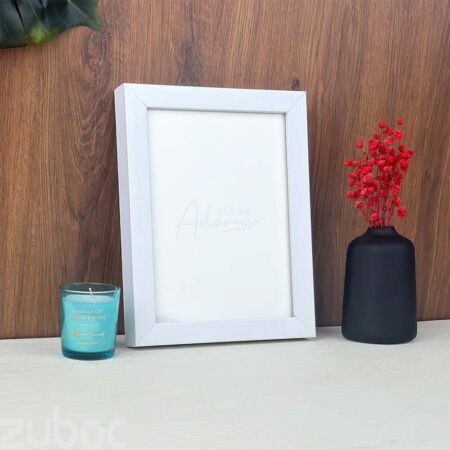 Elegant Thick White Photo Frame 8x6 for A5 size photos by Zuboc