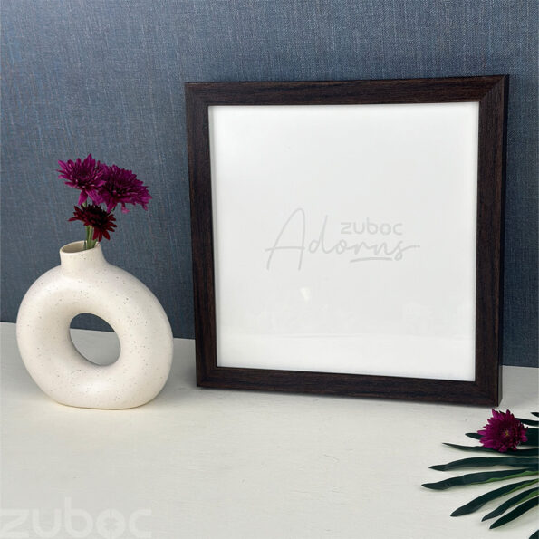 Thick Dark Brown Synthetic Fibre Photo Frame with Acrylic Glass by Zuboc