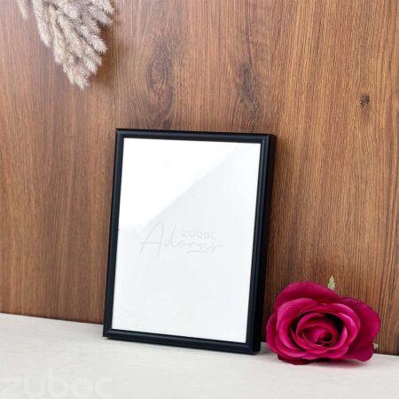 Elegant Black Metallic 8x6 Photo Frame by Zuboc