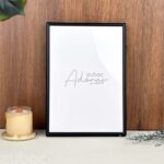 “Black Metallic Photo Frame (A4) | Zuboc”