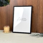 “Black Metallic Photo Frame (A4) | Zuboc”