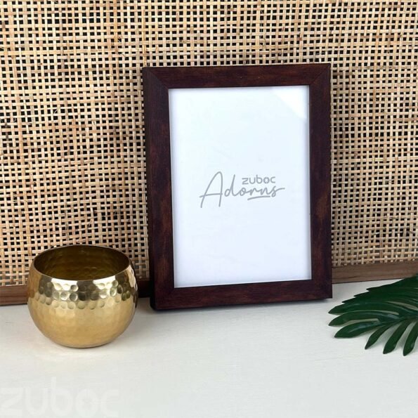 Coffee Brown Synthetic Fibre Photo Frame with Acrylic Glass by Zuboc