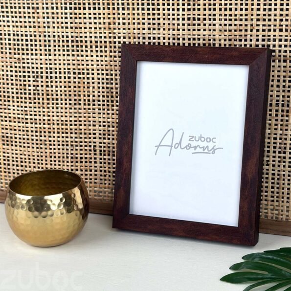Coffee Brown Synthetic Fibre Photo Frame with Acrylic Glass by Zuboc