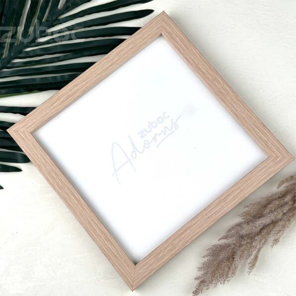 "Pine Wood Photo Frame 8x8, Rustic Charm by Zuboc"