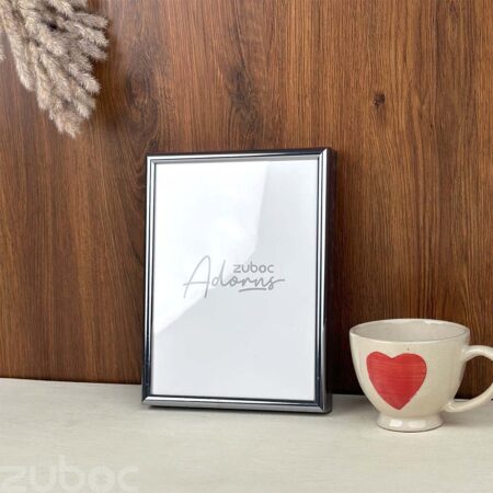 Sleek Silver Metallic 8x6 Photo Frame by Zuboc