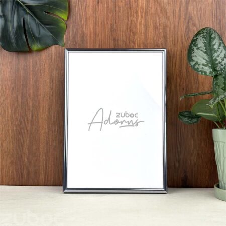 Modern Silver Metallic A4 Photo Frame by Zuboc