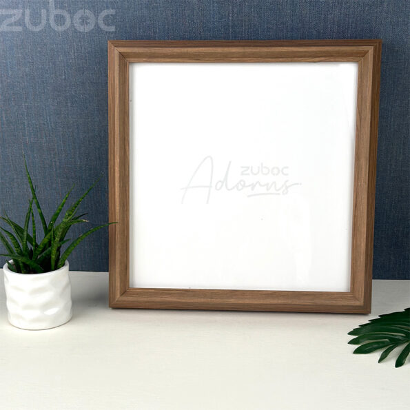 "Natural Teak Wood Look 12x12 Photo Frame by Zuboc"