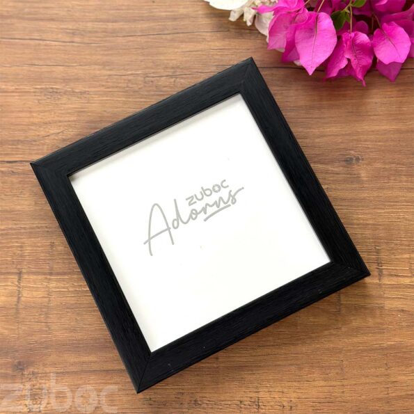 "Elegant Thick Black Photo Frame 6x6 inch by Zuboc"