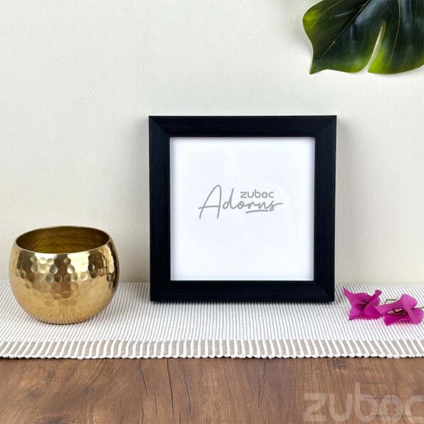 "Elegant Thick Black Photo Frame 6x6 inch by Zuboc"