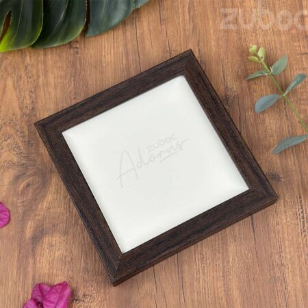 Thick Dark Brown Synthetic Fibre Photo Frame with Acrylic Glass by Zuboc