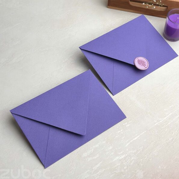 Counter flap envelope purple and lilac lily wax seal set-2