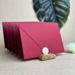 Maroon Elegance Envelope Set by Zuboc