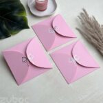 Baby Pink Semi Circle Envelope With Foil