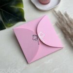 Baby Pink Semi Circle Envelope With Foil