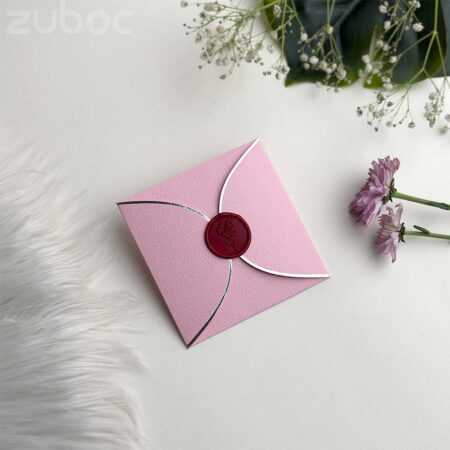 Trending semicircle envelope and wine red rose stem wax seal-1