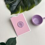 Beautiful lilac wax seal and baby pink foiled envelopes