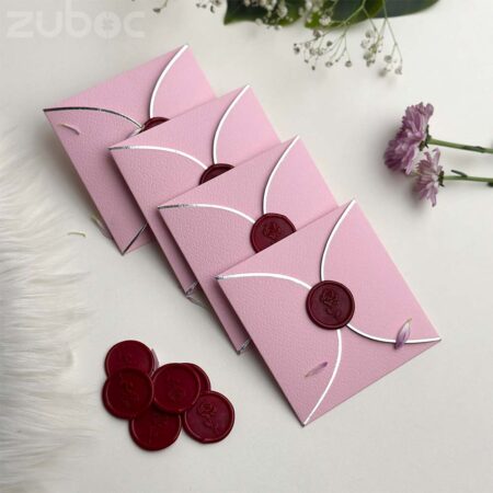 Trending semicircle envelope and wine red rose stem wax seal