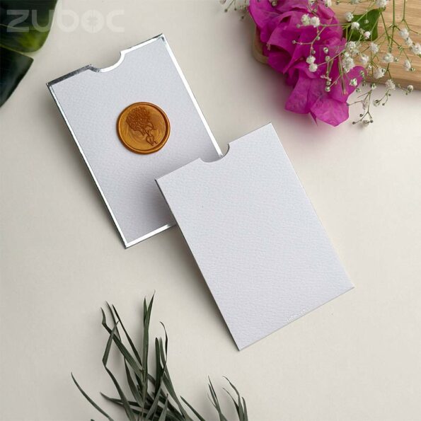 Normal white top tag envelope and light gold hydrangea wax seal-1