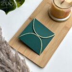 Elegant forest green semi circle envelope with foil, a stylish personalized envelopes-3