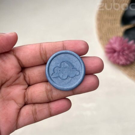 Cloudy Sky Cloud Wax Seal, 2.5 cm round seal for crafts and gifts by Zuboc