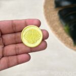 Green Yellow Shell Wax Seal, 2.5cm for Invitations and Envelopes