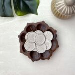 Mini Flower Wax Seal – Light Grey, 3 cm