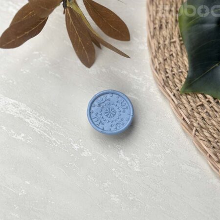 Light Blue Moorish Wax Seal for envelopes and invitations, 3cm round seal.