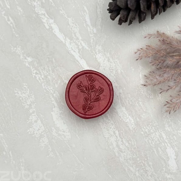 The ideal look for envelopes would be a Moss Rose wax seal in Fire Brick color-1