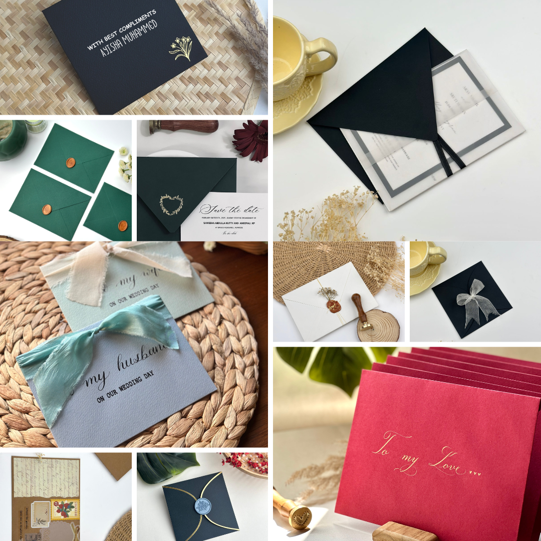 Unique folds, vibrant colors and decorative wax seals
