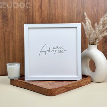 1/2” White 8x8 Photo Frame by Zuboc, ideal for minimalist decor and photo display.