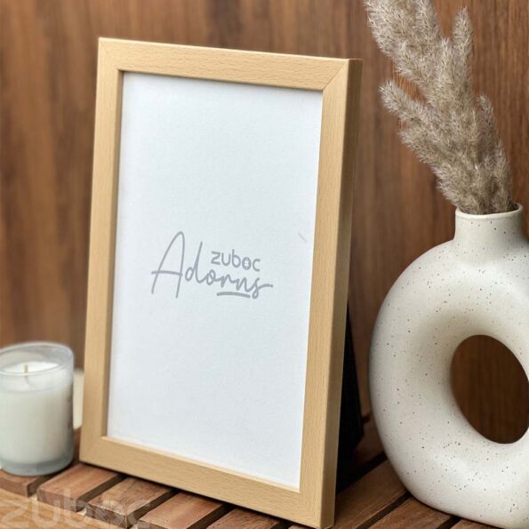 Pine Wood 8x6 Photo Frame by Zuboc, perfect for photography and interior decor.