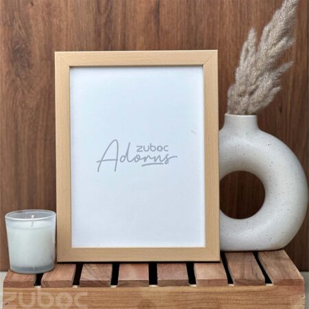 Pine Wood 8x6 Photo Frame by Zuboc, perfect for photography and interior decor.