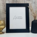 Textured Pitch Black 8x6 Photo Frame by Zuboc, ideal for modern decor and gift ideas.