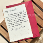 Maroon STD envelopes hand written insert , Perfect for your loved one