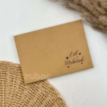 Eid Envelope C6 Kraft Paper Brown with Brown Foil Printing