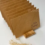 Elegant EID greeting envelope with brown foil printing