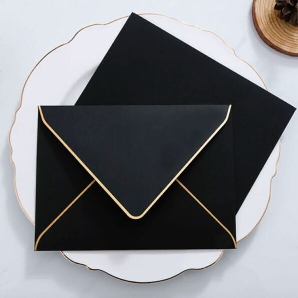 Luxury handmade envelopes with elegant detailing