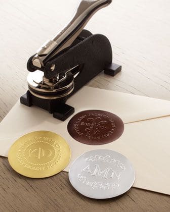 Personalized wax seal for business branding and packaging.