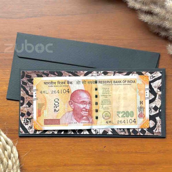 Black money envelope , designed for branded envelopes